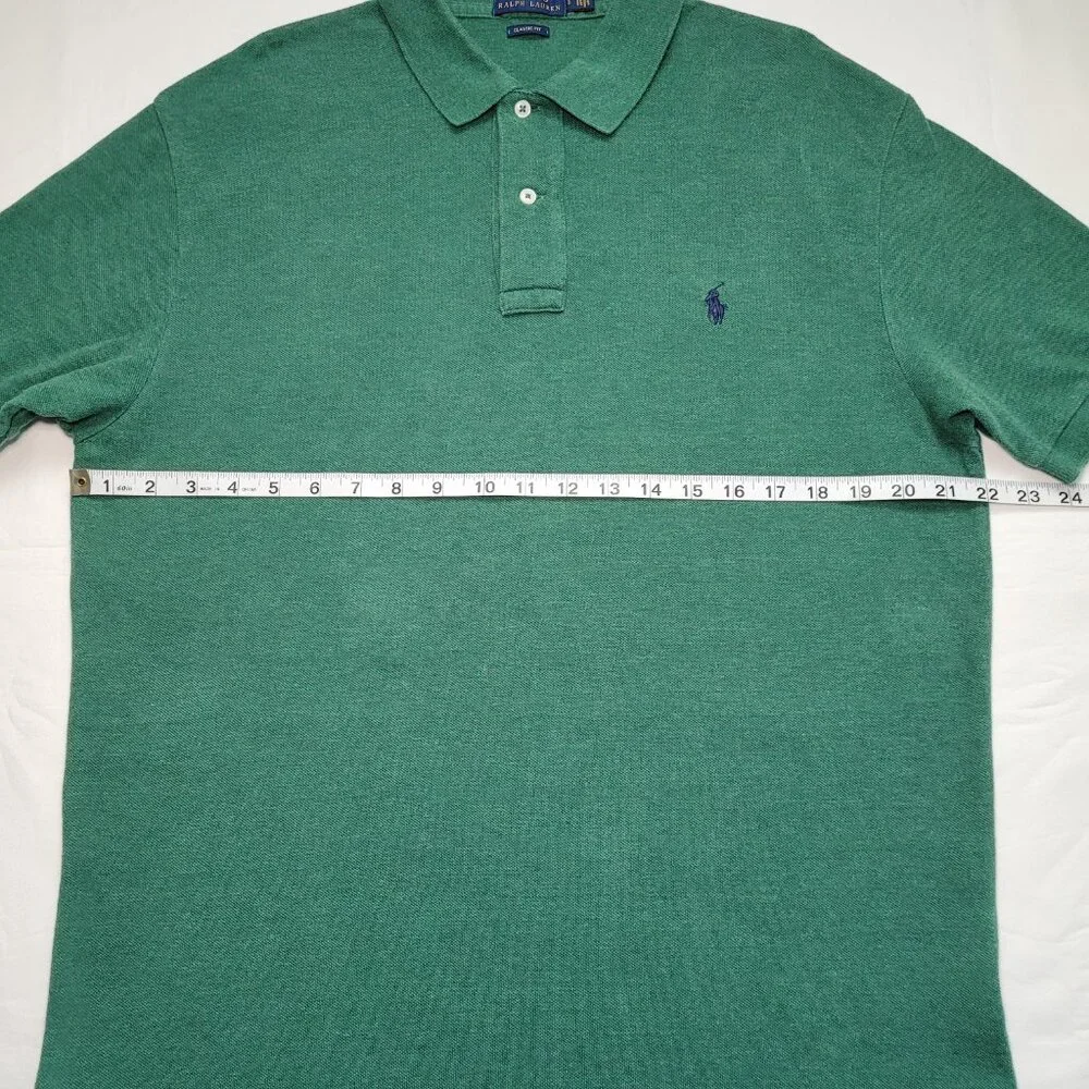 Polo Ralph Lauren Polo Classic Fit Short Sleeve Shirt Heather Green Large Preppy